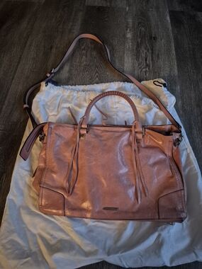 Rebecca Minkoff Blush Pink Leather Satchel with Detachable Strap